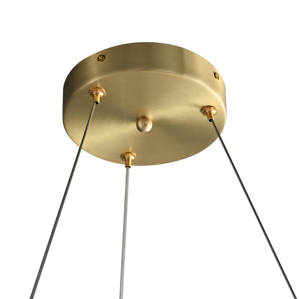 Lampa wisząca PIUMA złoty mosiądz białe pióra ze szkła 60 cm Step into Design