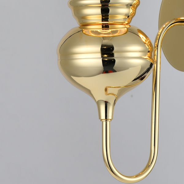 Złoty kinkiet lampa ścienna z lustrzaną powłoką 25 cm