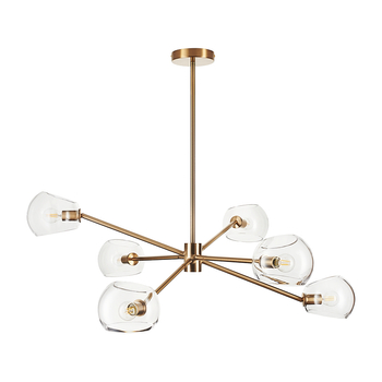 Lampa wisząca COSMIC-6 złota szklane kule 75 cm Step into Design