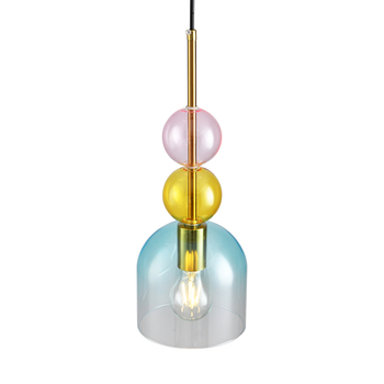 Lampa wisząca PASTELLO wielokolorowa 15 cm szklane klosze Step into Design