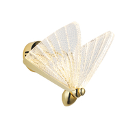 Kinkiet LED złoty BEE - motyl 18 cm, dekoracyjny