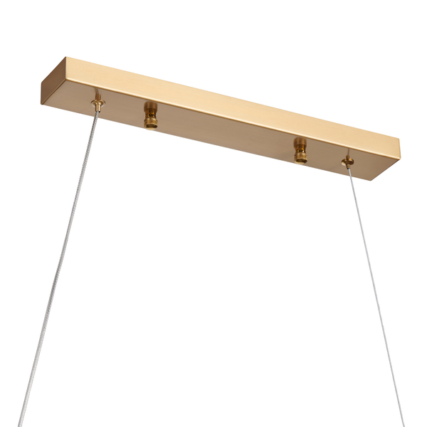 Lampa wisząca TWIST LONG LED podłużna kryształowa złota luksusowa 120m