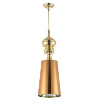 Lampa wisząca złota lśniąca powłoka glamour 25 cm Queen-1