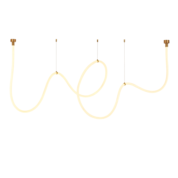 Lampa wisząca wąż ledowy złoto biała 500 cm SNAKE