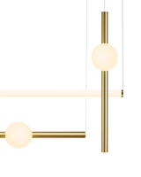 Lampa wisząca O-LINE L-4 - LED, 110 cm, mosiądz