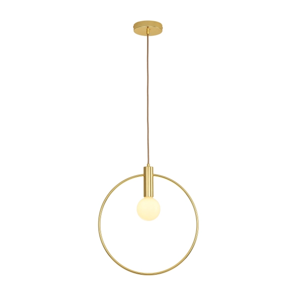 Lampa wisząca Bella - nowoczesna, złota lampa ring 25 cm