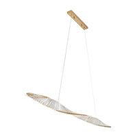 Lampa wisząca TWIST LONG LED podłużna kryształowa złota luksusowa 150 cm