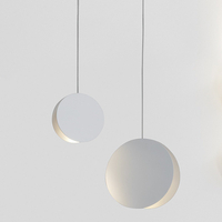 Nowoczesna lampa wisząca PILLS L - czarna z płaskim kloszem 33 cm