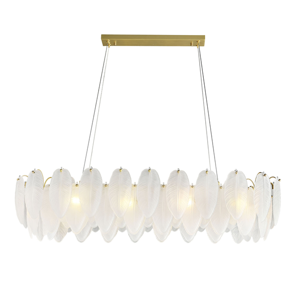 Designerska lampa wisząca PIUMA LONG - w kolorze białym