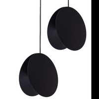 Lampa wisząca czarna płaskie koła PILLS S 33 cm