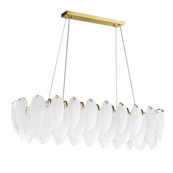 Designerska lampa wisząca PIUMA LONG - w kolorze białym