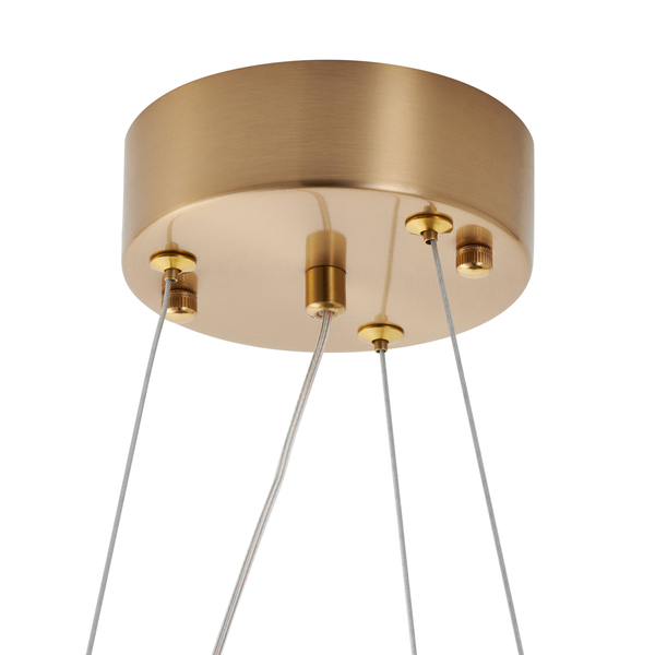 Lampa wisząca LED BRILANTE 50 cm - kryształowa, złota obręcz, elegancki glamour