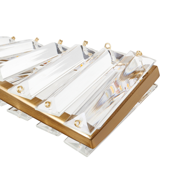 Lampa wisząca TWIST LONG LED podłużna kryształowa złota luksusowa 150 cm