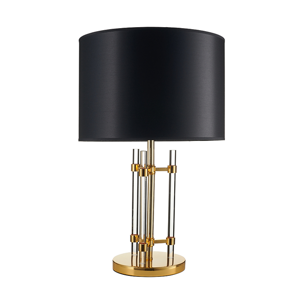 Lampa biurkowa EXCLUSIVO czarno złota kryształowa 38*65 cm Step into Design