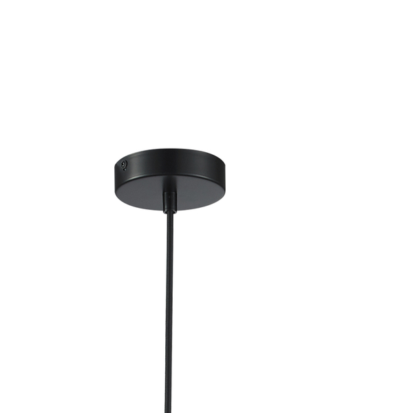 Lampa wisząca podłużna SISI czarna - dymione szklane klosze, do salonu