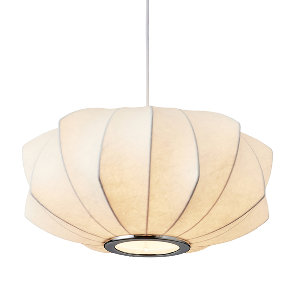 Lampa wisząca SILK V-shape biała splaszczona 45 cm Step into Design