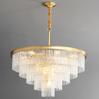 Lampa wisząca ICELAND złoto kryształowy żyrandol 60 cm 