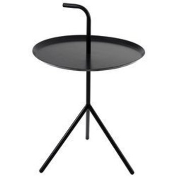 Stolik kawowy GRACE czarny metalowy 50 cm z uchwytem