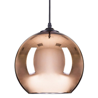 Lampa wisząca miedziana kula połysk 40 cm 