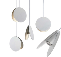 Nowoczesna lampa wisząca PILLS S - biała z płaskim kloszem 23 cm