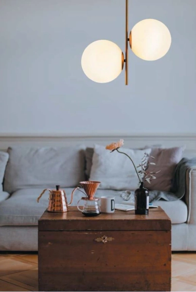 Lampa Wisząca VENUS-2 - Nowoczesna z Mlecznymi Kloszami