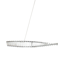 Lampa wisząca TWIST LONG LED podłużna kryształowa chrome luksusowa 120 cm