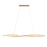 Lampa wisząca TWIST LONG LED podłużna kryształowa złota luksusowa 150 cm