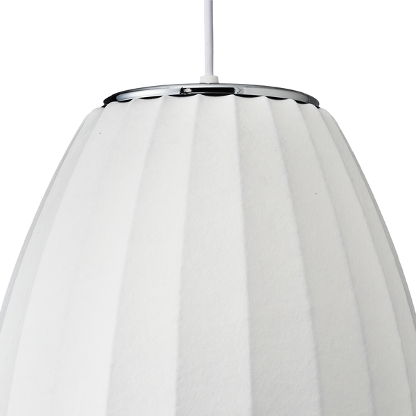Lampa wisząca SILK BARREL biała 60  owalna cm Step into Design