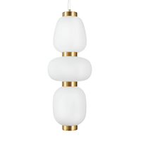 Lampa wisząca nowoczesna złota BRILLA-3 białe kule 23 cm 