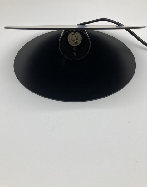 Lampa wisząca czarna płaski klosz 23 cm