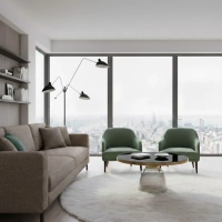 Stylowa lampa podłogowa CRANE-3F - elegancka, minimalistyczna, czarna, 210 cm