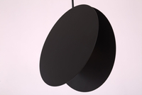 Lampa wisząca czarna płaski klosz 23 cm
