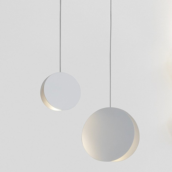 Lampa wisząca biała płaski klosz 33 cm