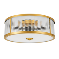 Plafon sufitowy RICCO 40 cm - złoty okrągły, styl glamour