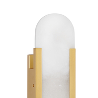 Kinkiet LED marmurowy MARBLE LONG złoty 35 cm – do przedpokoju, nowoczesny