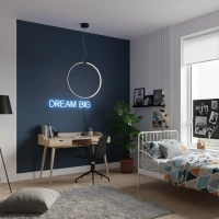 Lampa wisząca ACIRCULO 50 cm - czarny ring LED