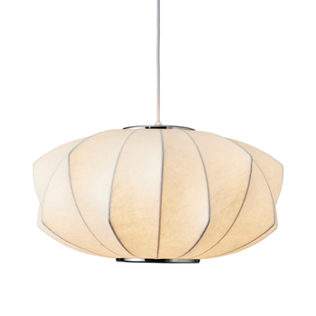 Lampa wisząca biała splaszczona 45 cmSILK V-shape