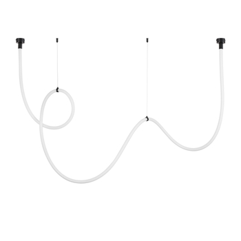 Lampa wisząca wąż ledowy czarno biała 400 cm SNAKE