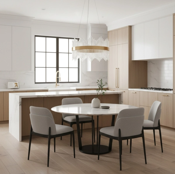 Lampa wisząca LED BRILANTE 50 cm - kryształowa, złota obręcz, elegancki glamour