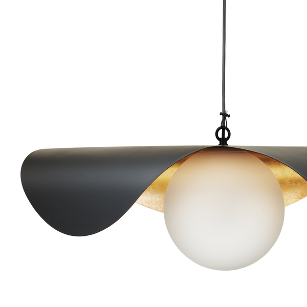 Lampa wisząca ENZO czarna metalowa 40 cm 