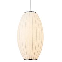 Lampa wisząca SILK BARREL biała 60  owalna cm Step into Design