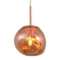 Lampa wisząca GLAM S miedziana organiczna forma 18 cm