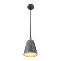 Lampa wisząca TERAZZO A elegancka, naturalna, loftowa z czarnego lastryko 15 cm