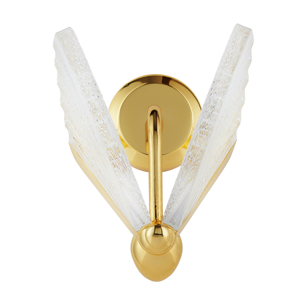 Kinkiet LED złoty BEE - motyl 22 cm, dekoracyjny