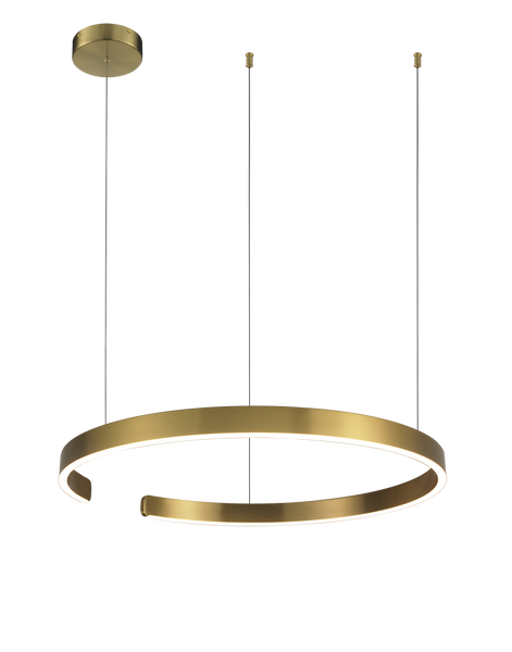 Lampa wisząca LED Ring złota 60 cm - nowoczesna lampa w kształcie koła