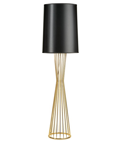 Lampa podłogowa FILO-1 - elegancka czarno-złota do salonu