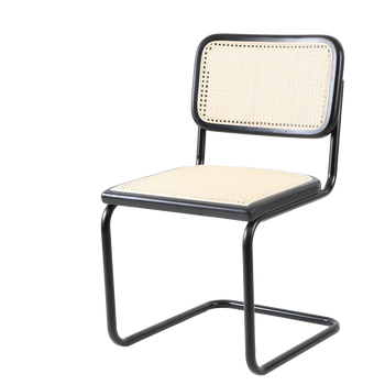 Krzesło VIENNA rattanowe z czarną ramą