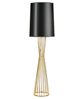 Lampa podłogowa FILO-1 - elegancka czarno-złota do salonu