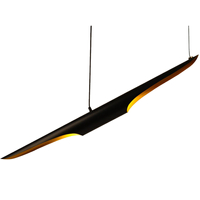 Lampa wisząca BLACK TUBE czarno złota tuba 100 cm 