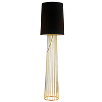 Lampa podłogowa FILO-2 - elegancka czarno-złota do salonu
